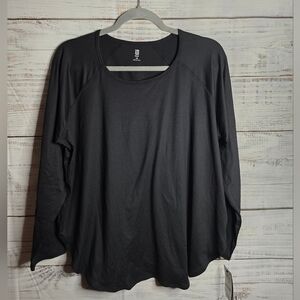 NWT Black Ideology Longsleeve Womens Plus Size 1X & 2X Shirt Activewear